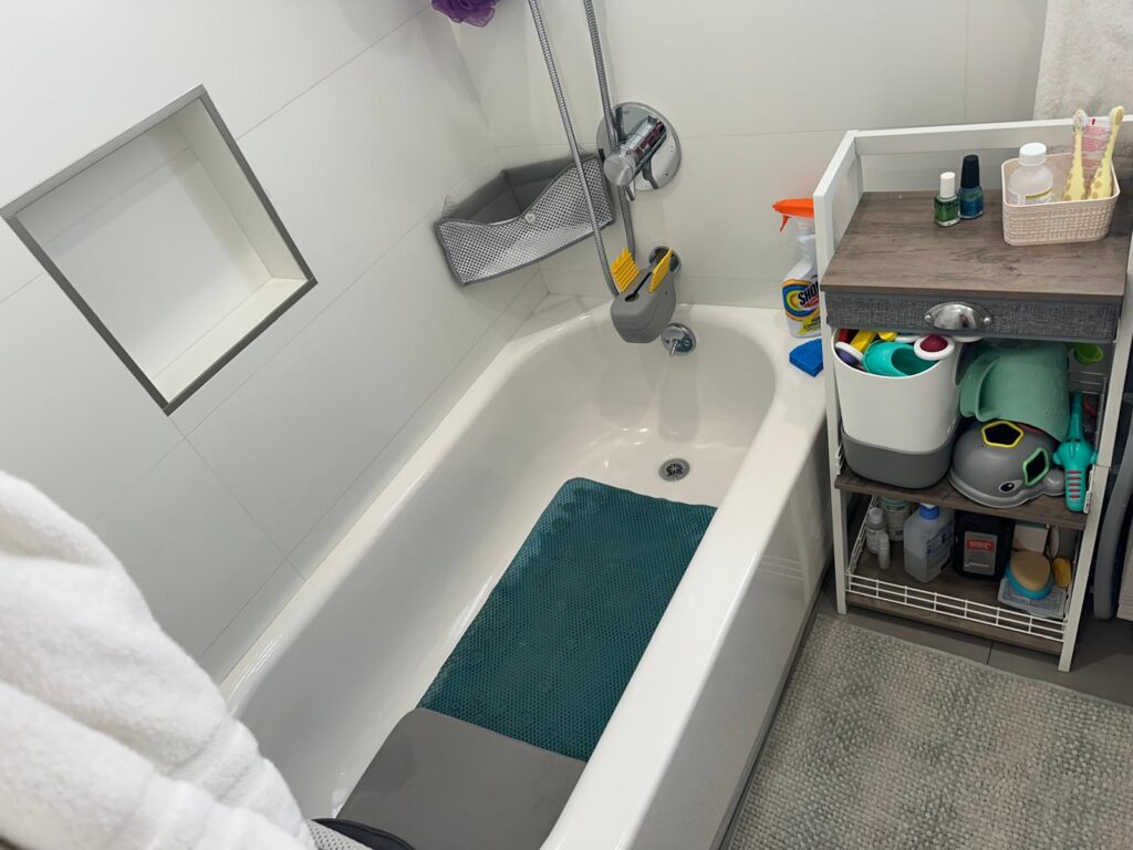 Velura Clean regular cleaning in Ocoee FL – sanitizing a bright lbathroom.